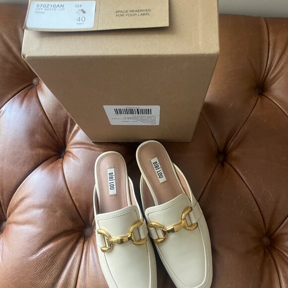 Bibi Lou Zagreb Slip On Loafers Ivory Size 40 - Picture 6 of 7